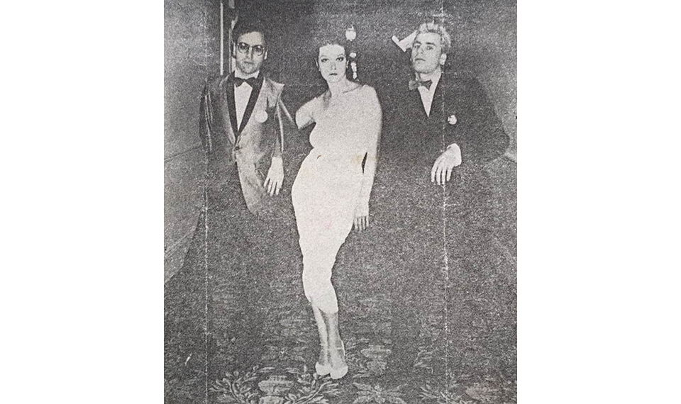 Poe astor mitchell french news clipping deauville 1977