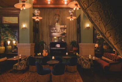 Club Room seating and stage at Soho Grand.