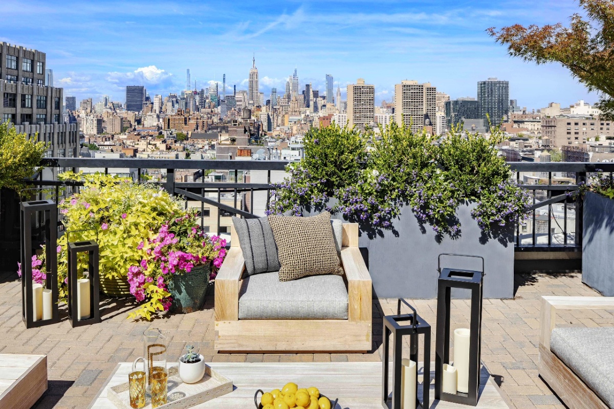 View from the rooftop terrace of Soho Grand Hotel.