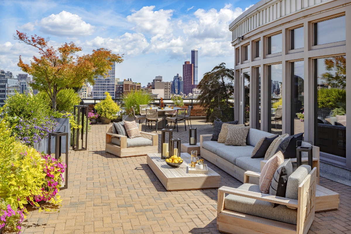 View from the rooftop terrace of Soho Grand Hotel.