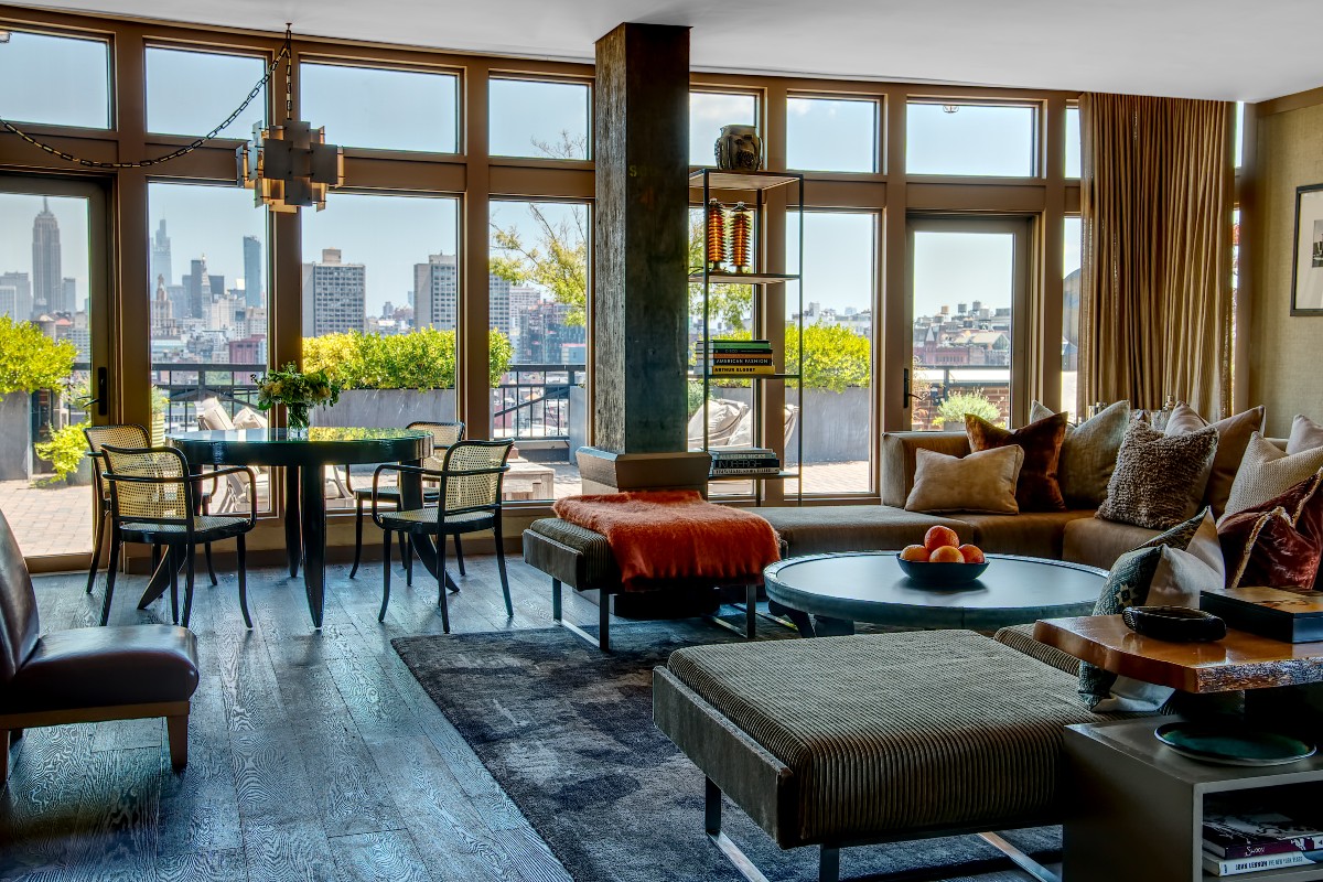 Loft North Living Room at Soho Grand Hotel