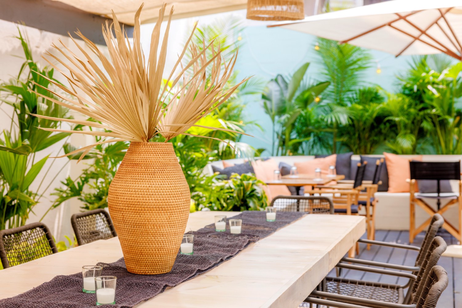 Private Outdoor dining space at Gilligan's in SoHo, NY.