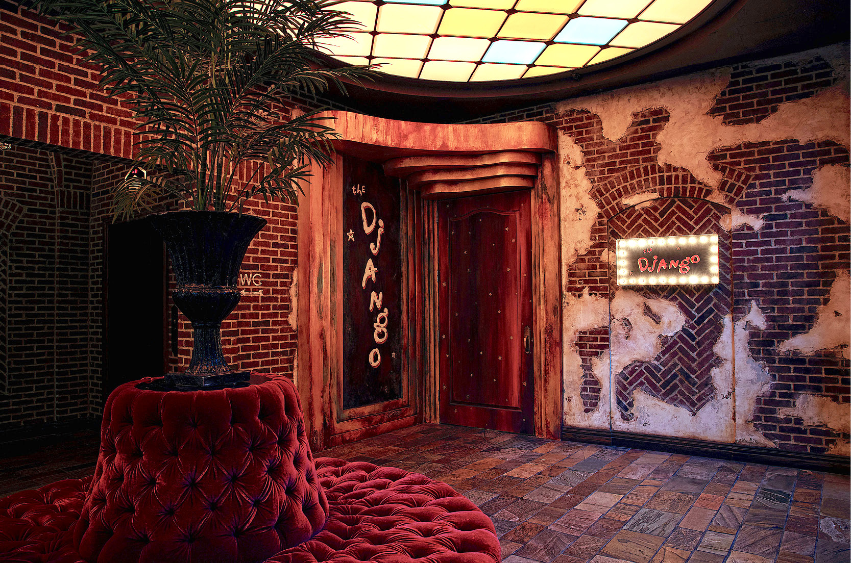 Lobby entrance to The Django jazz club
