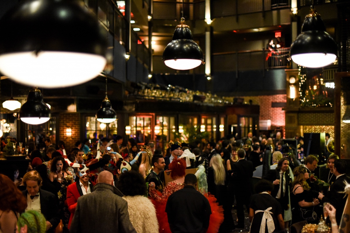 Private event crowd at Roxy Bar in Roxy Hotel.