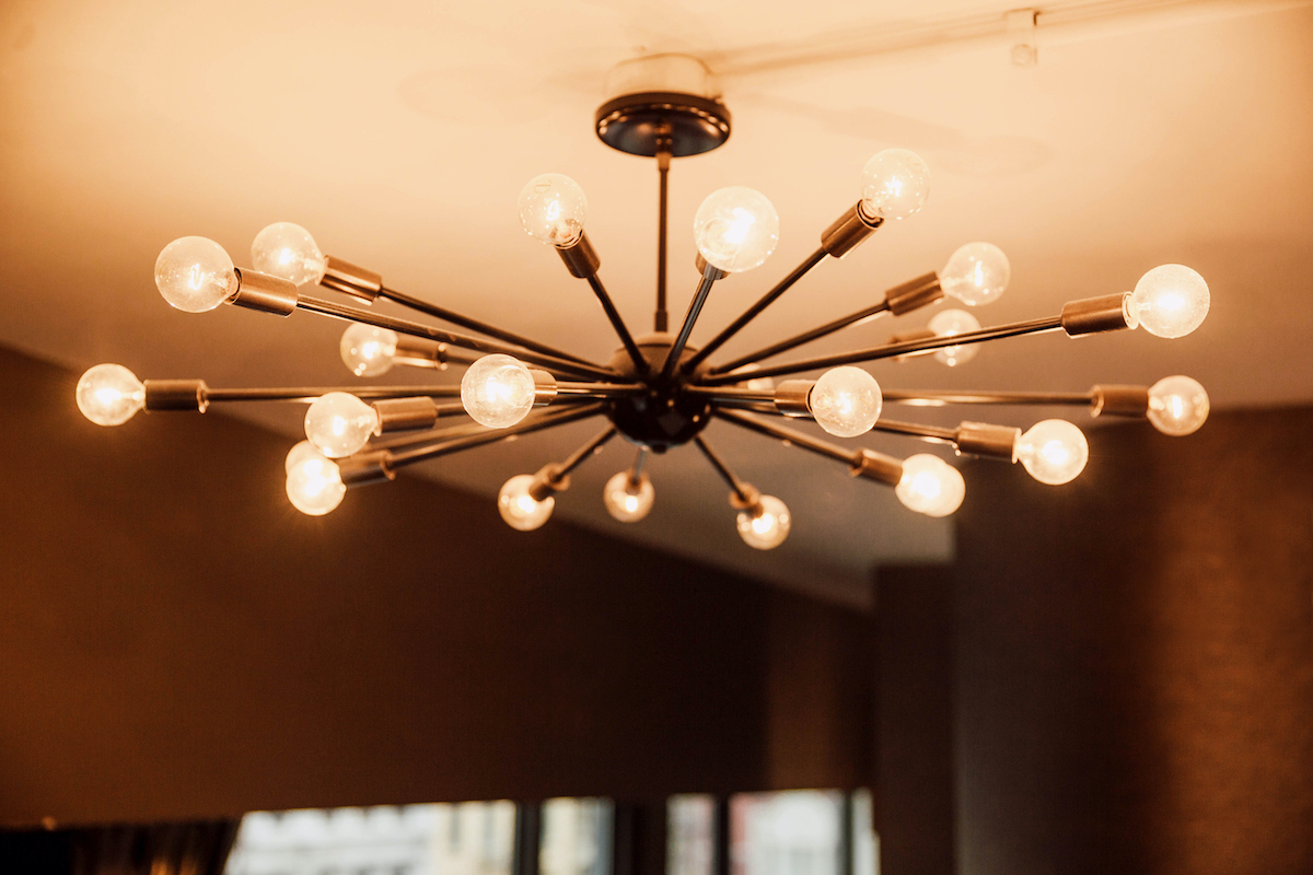 detail shot of a lighting fixture