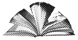Icon of a book opened with the pages turning.