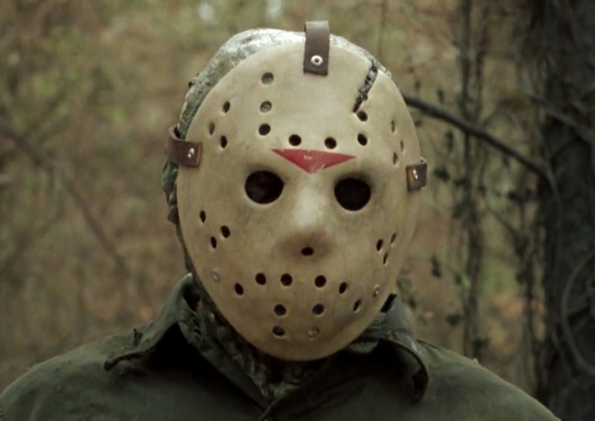 Image from Friday the 13th, man with hockey mask