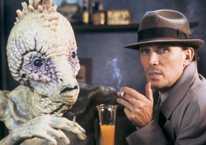 A scene from the motion picture Naked Lunch