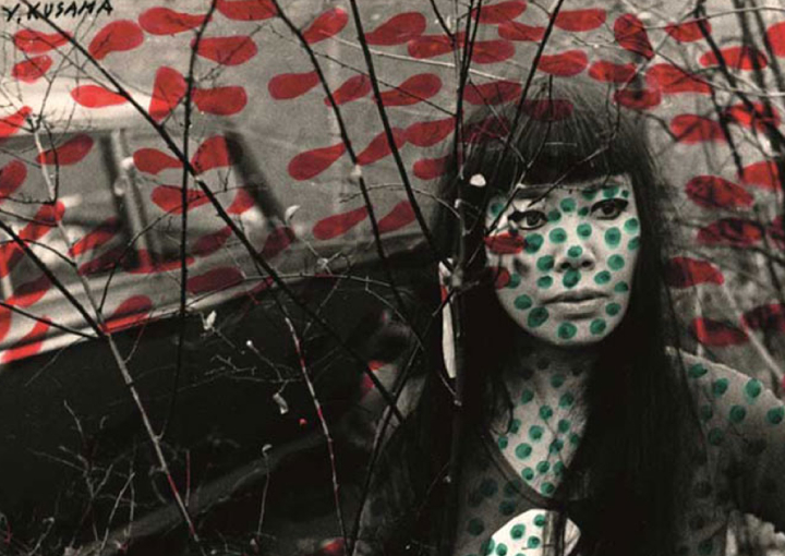 A scene from the short film, Kusama's Self-Obliteration