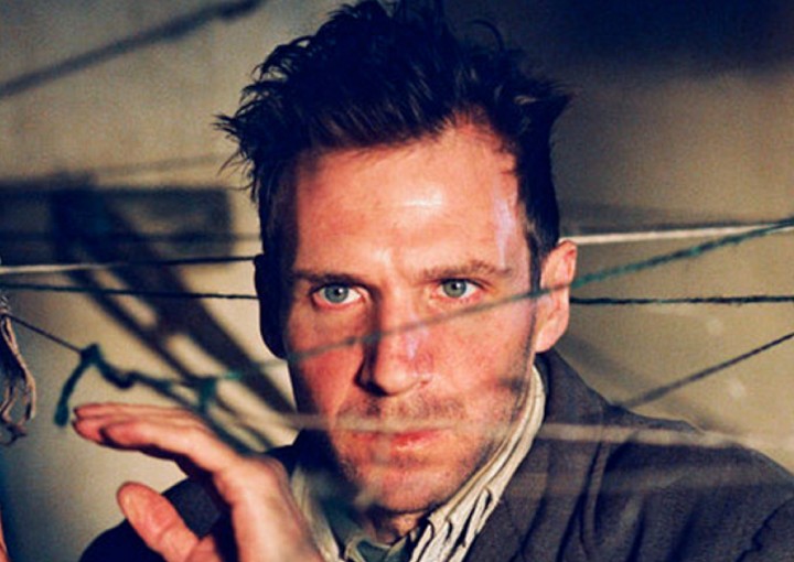 Scene from the motion picture Spider. Closeup of actor Ralph Fiennes.