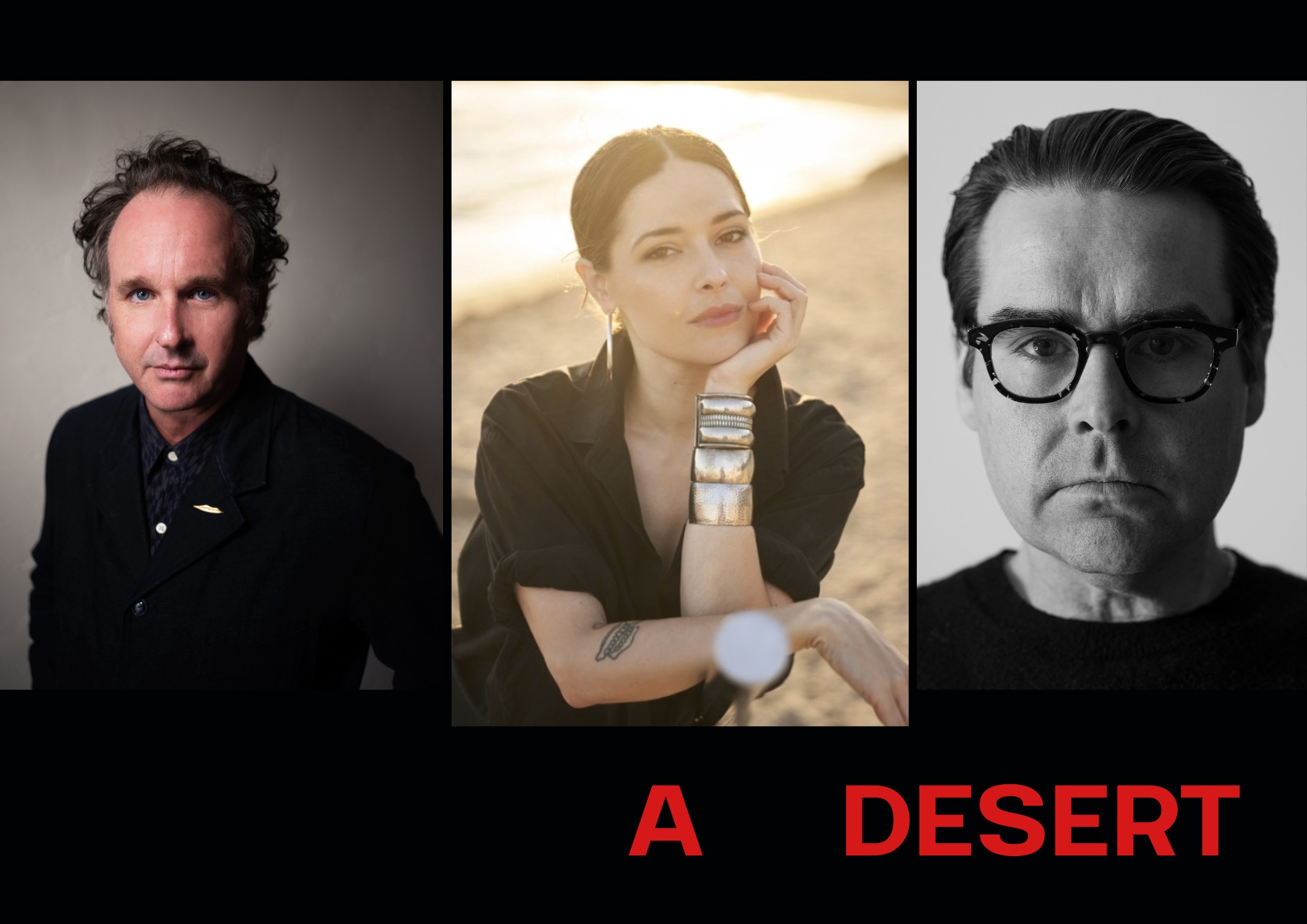 Portrait of director and cast of A Desert