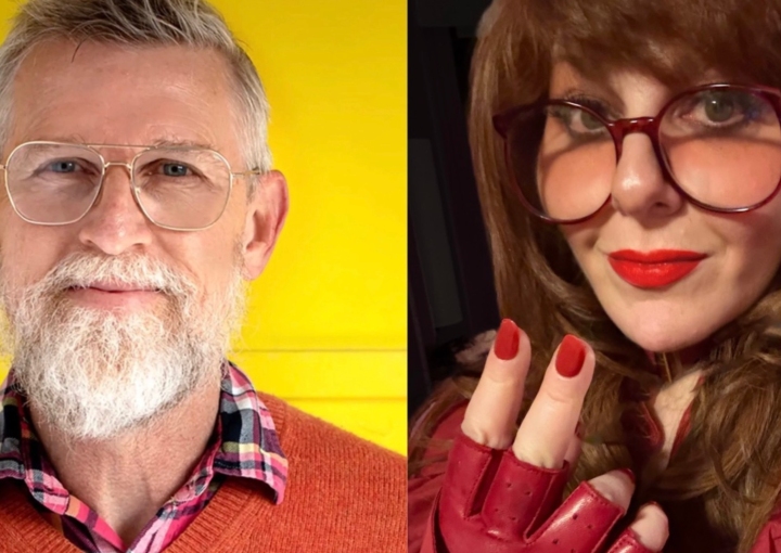 headshots of Todd Oldham and Julie Klausner